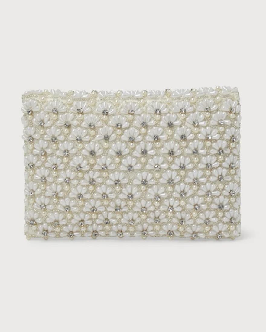 Lulus Ivory Pearl Embellished Clutch - Image 4