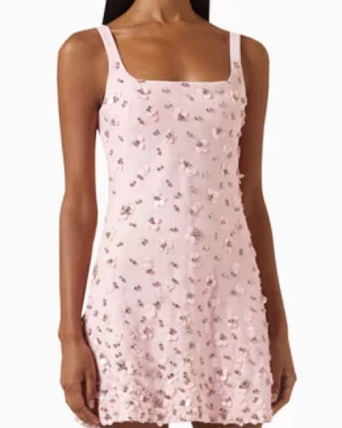 Simkhai Ziva Pink Embelished Mini Dress - Image 1