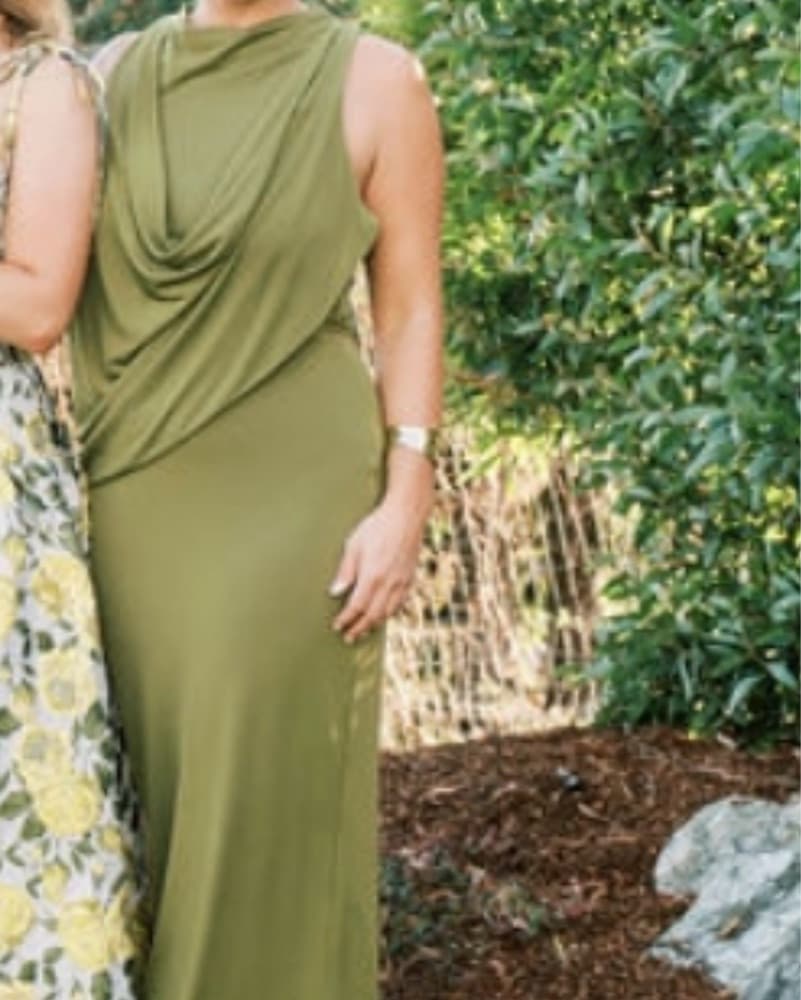 Zara Draped Combination Dress - Image 4