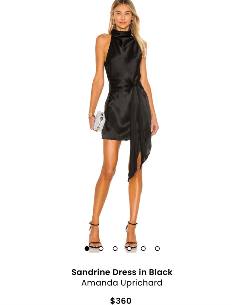 Amanda Uprichard Satin Halter Dress - Image 1