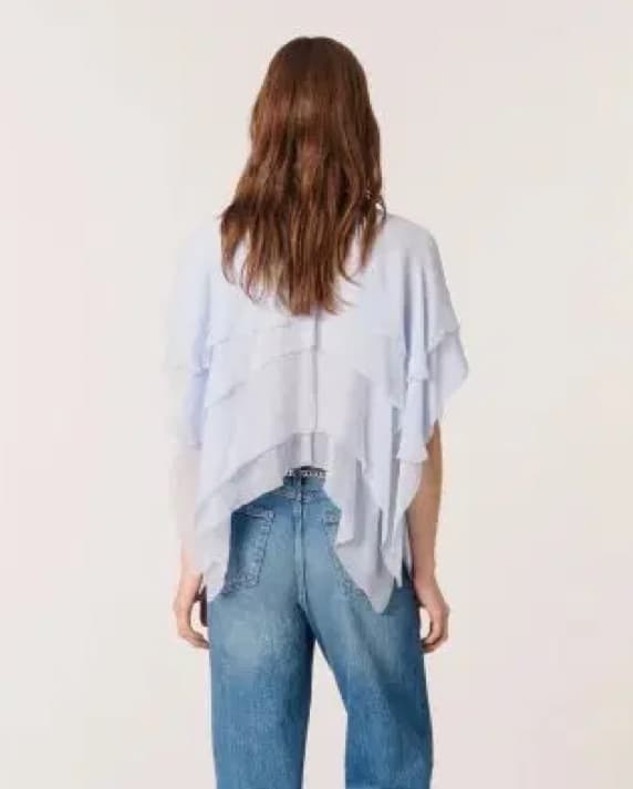 Maje Blue Chiffon Top - Image 2
