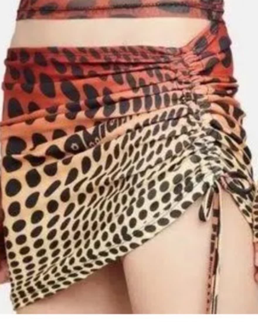 OMIGHTY illusion orange skirt set - Image 2