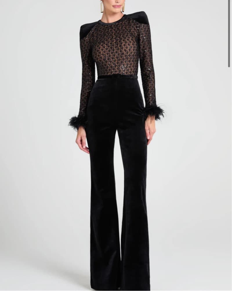 NADINE MERABI - MONIQUE BLACK JUMPSUIT - Image 1