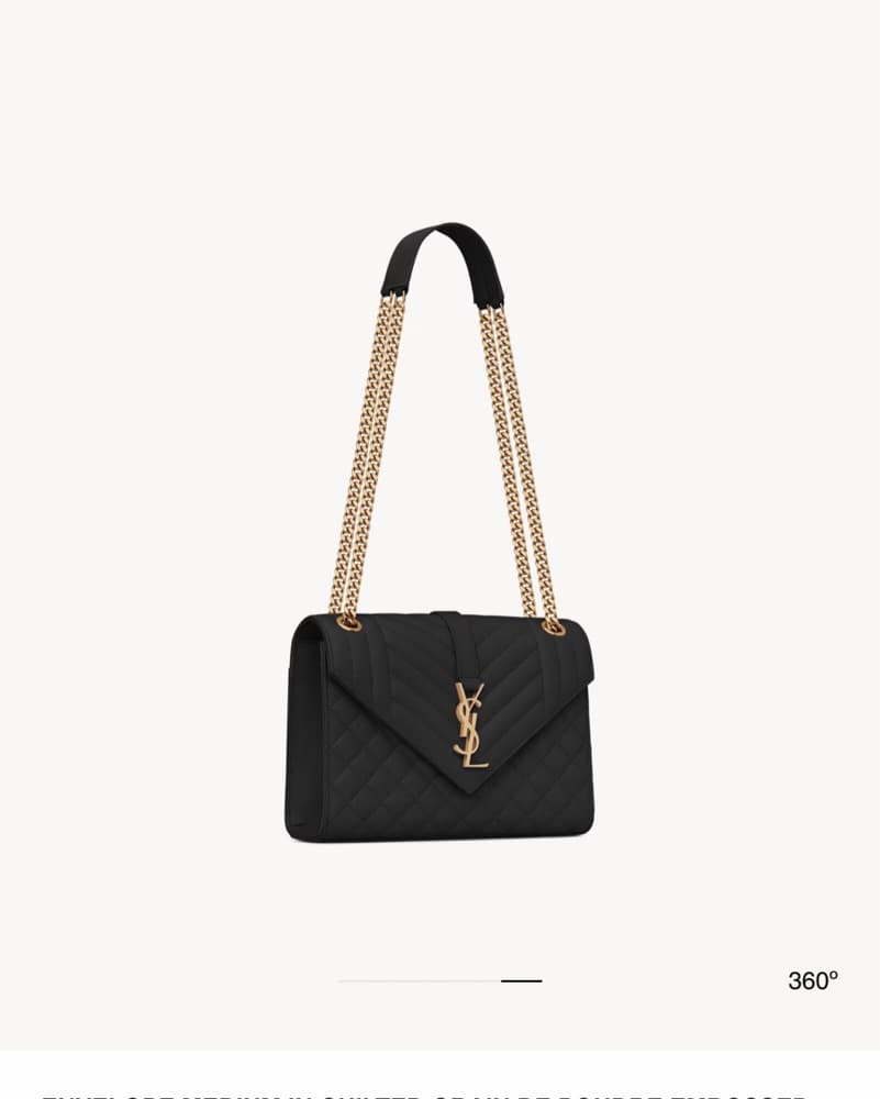 YSL Luxury Black Leather Crossbody Bag - Image 2