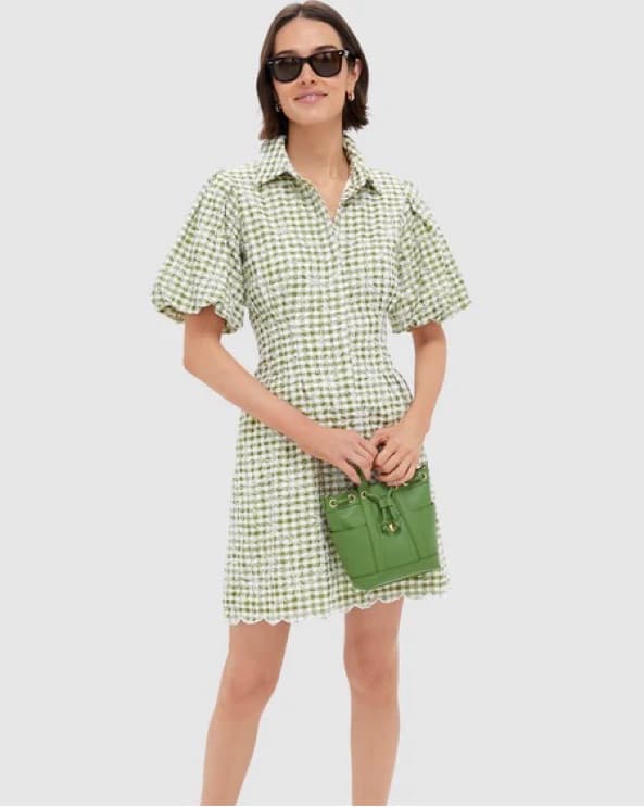 Tuckernuck Green Delaney Mini Dress - Image 3