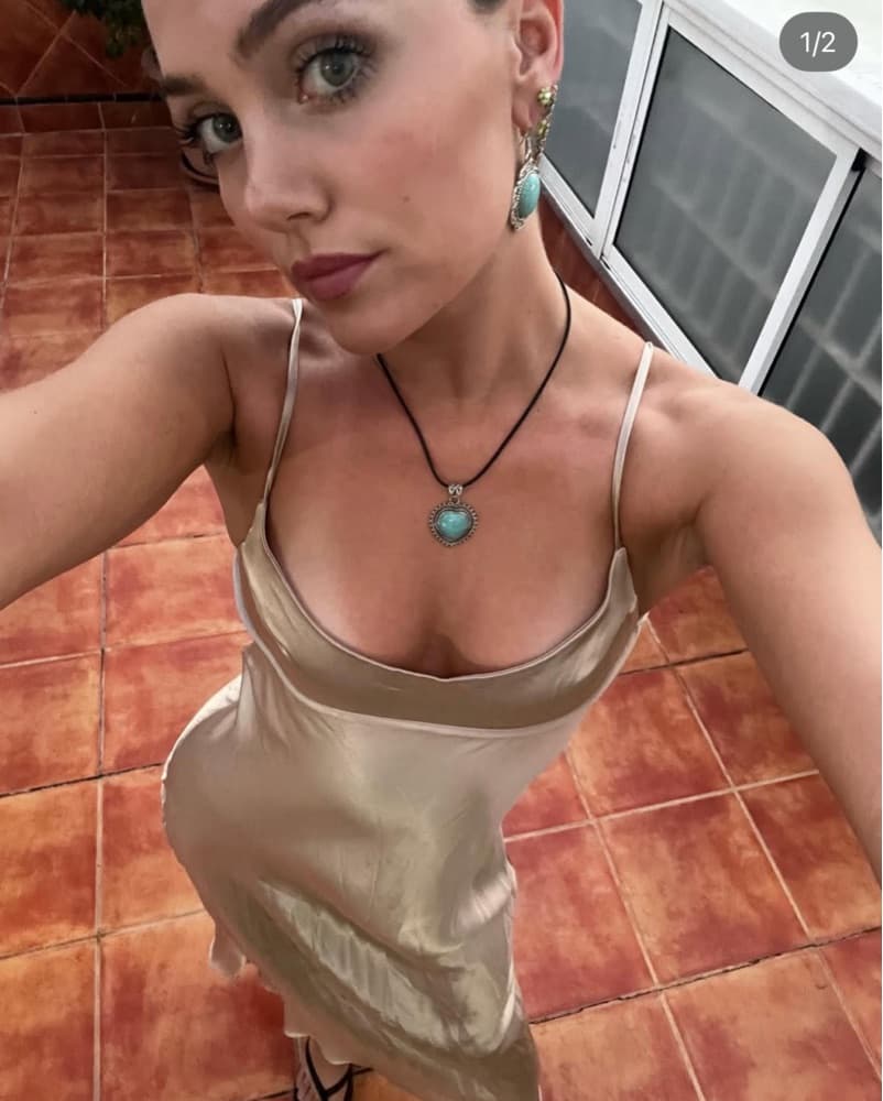 Zara Satin Maxi Dress Champagne  - Image 1