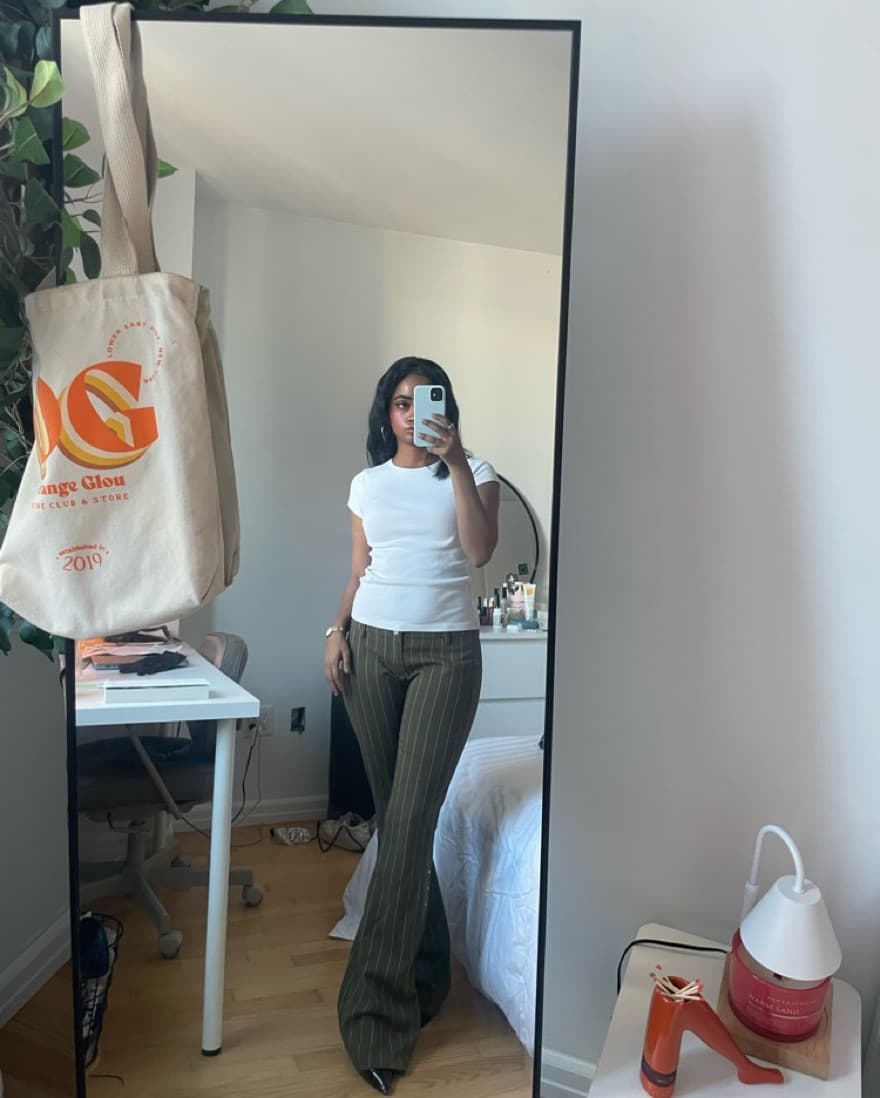 Miaou Green Striped Pants - Image 2