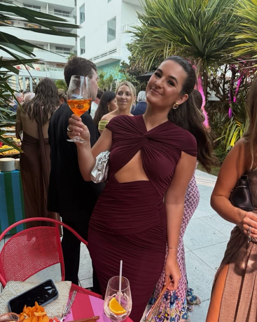 Ronny Kobo Maroon Gown  - Image 2