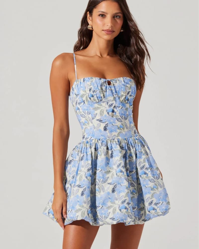 Astr Larissa Floral Bubble Mini Dress - Image 2