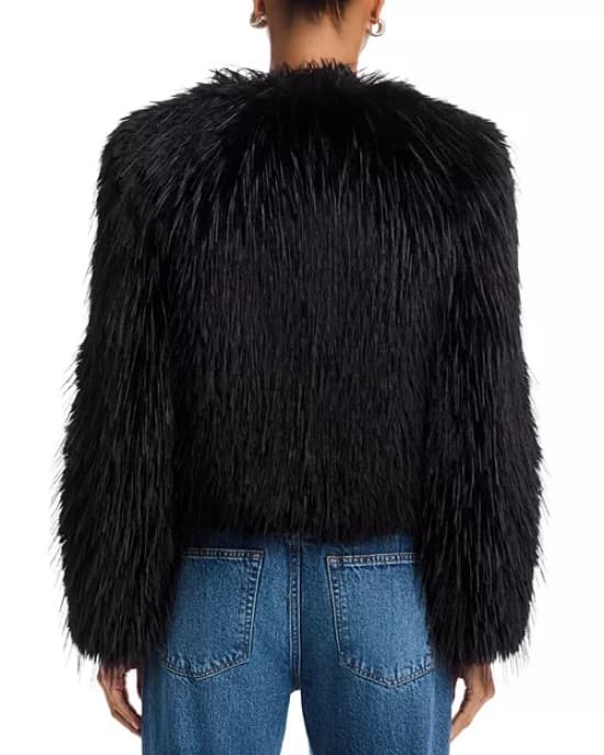SM Black Faux Fur Jacket - Image 3
