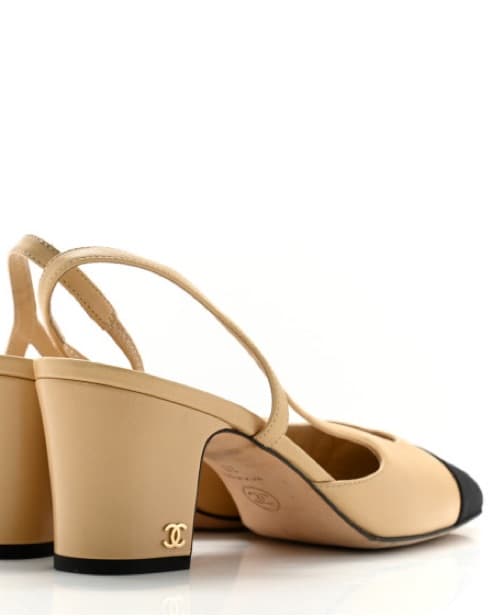 Chanel Grosgrain Slingback Heels - Image 5