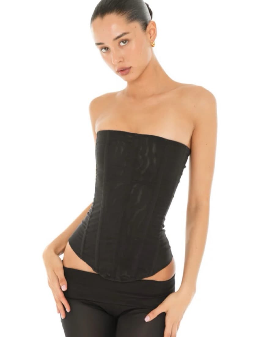 Are You Am I Sunniva Corset Top (black) - Image 1