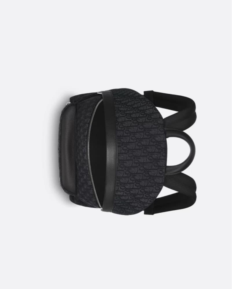 Black Dior Oblique Jacquard Rider Backpa - Image 5