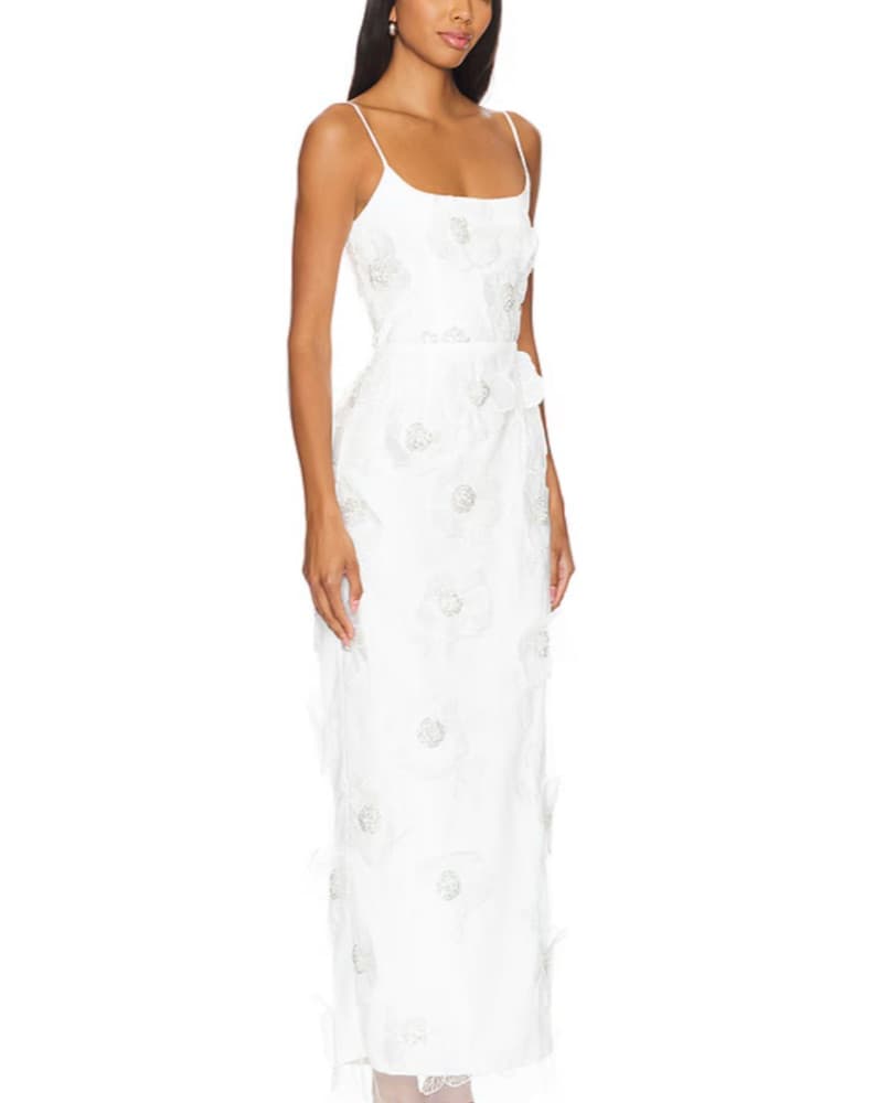 Elliat Dahlia Midi Dress In Ivory - Image 2