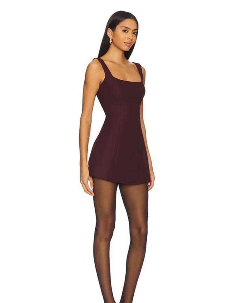 Burgundy Cocktail Dress - Image 2