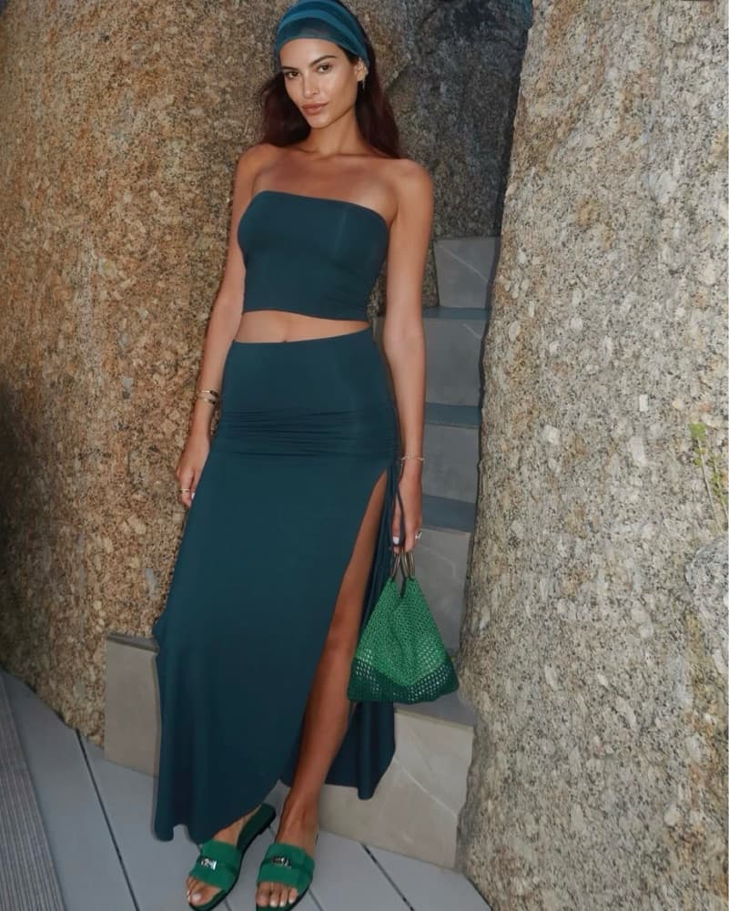 Teal blue Skirt Set - Image 1