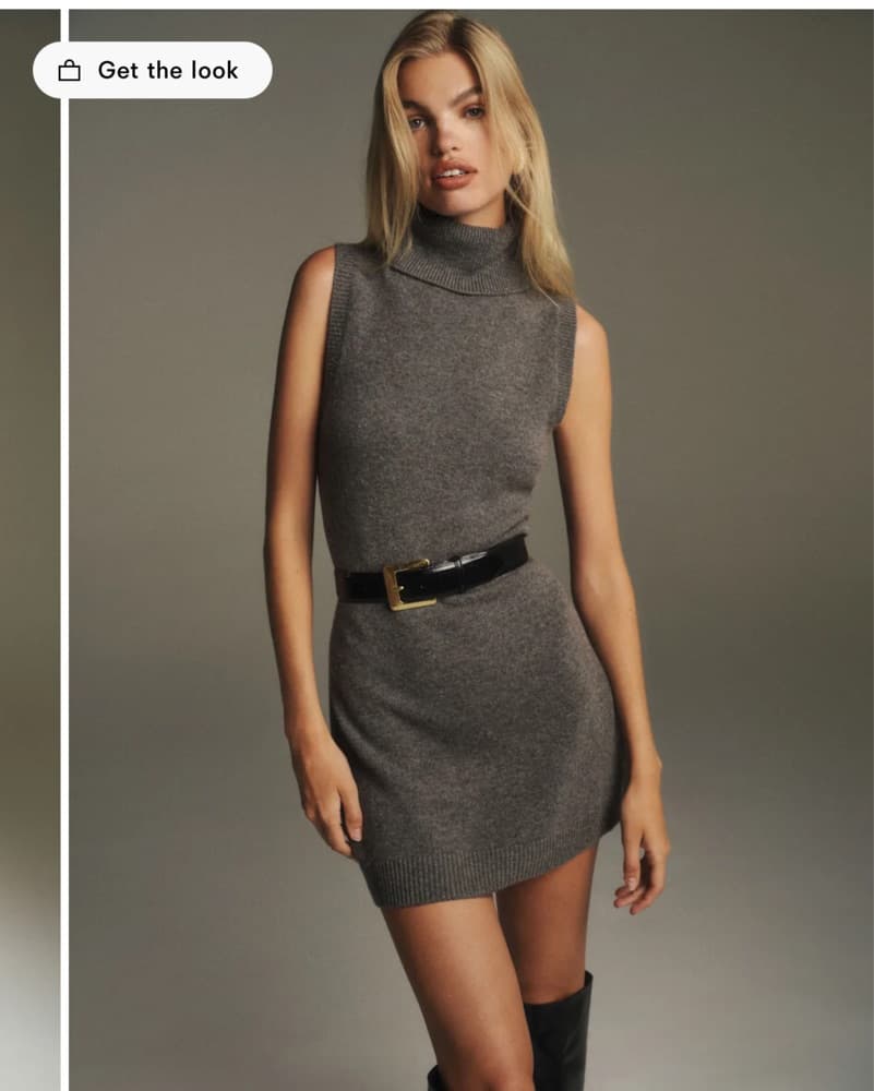 Turtleneck Sweater Mini Dress - Image 1