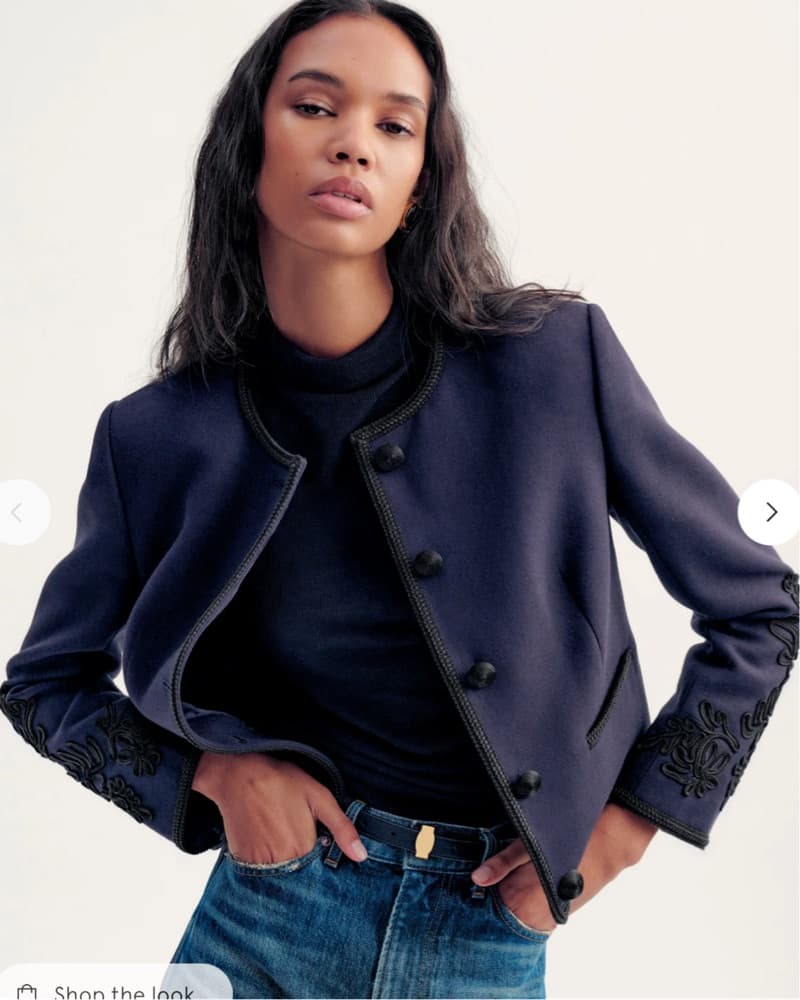 Veronica Beard Navy Latrell Blazer - Image 1