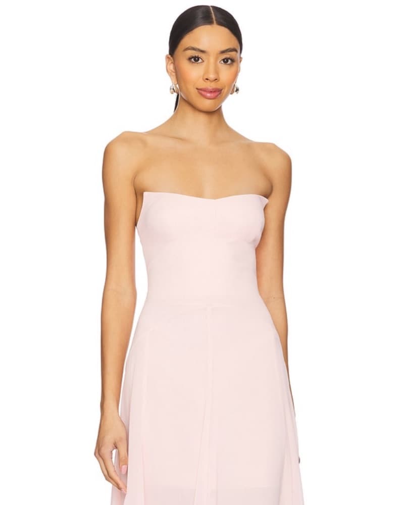 Amanda Uprichaed Blush Pink Midi Gown - Image 2