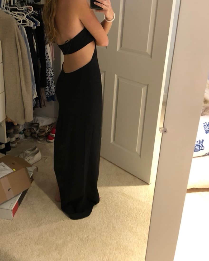 Black Maxi Cut Out Dress  - Image 6
