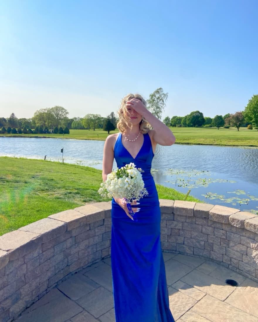 Elegant Blue Maxi Dress - Image 2