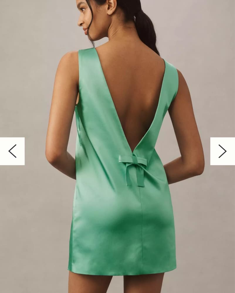 Mint Bow Mini Dress - Image 3
