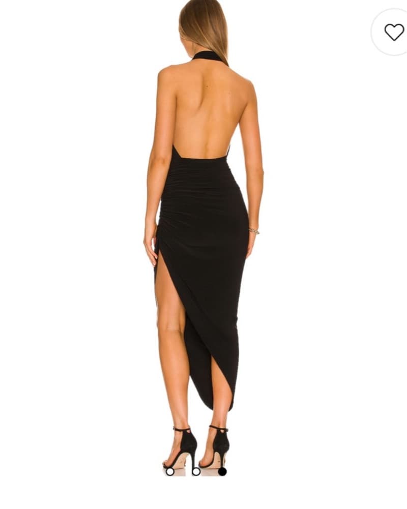 Black Halter Top Gown With Slit!  - Image 3