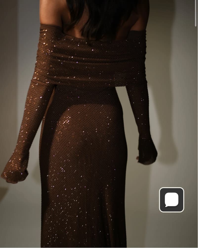 Meshki Off Shoulder Sequin Maxi Dress - Image 3