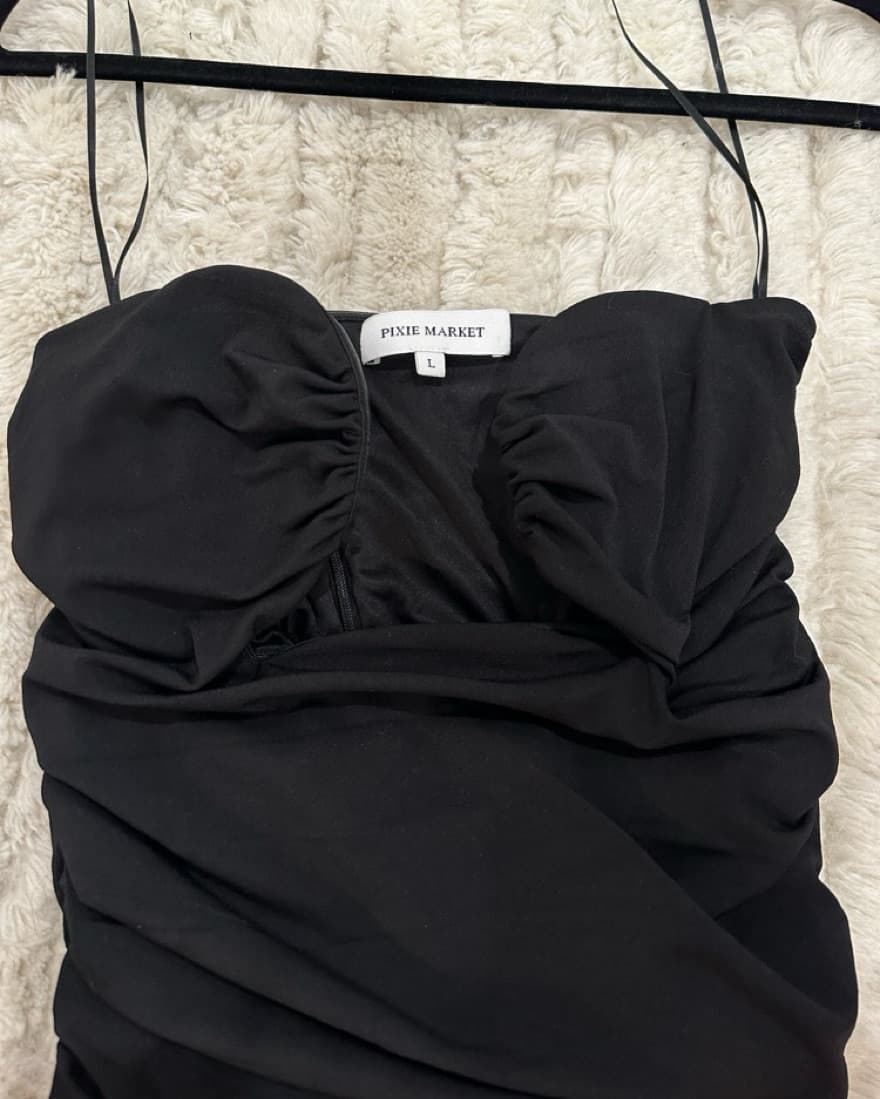 Black Dominique Wire Bustier Top - Image 3
