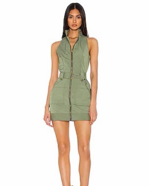 MINI DRESS IN ARMY  - Image 1