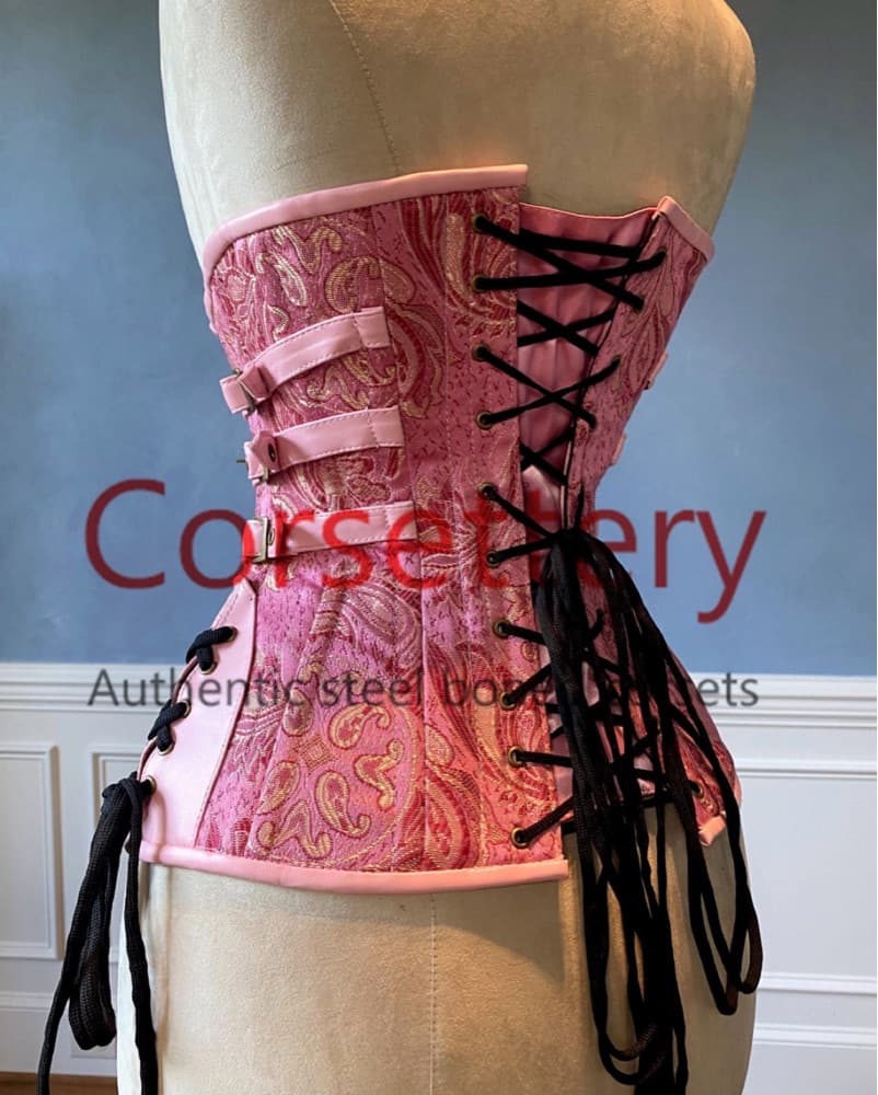 Steel boned underbust steampunk corset - Image 4