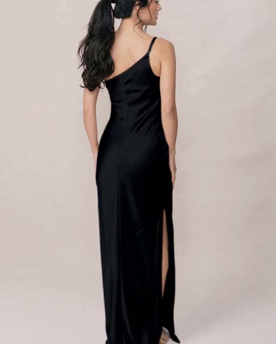 Revelry Jade Satin Dress - Image 2