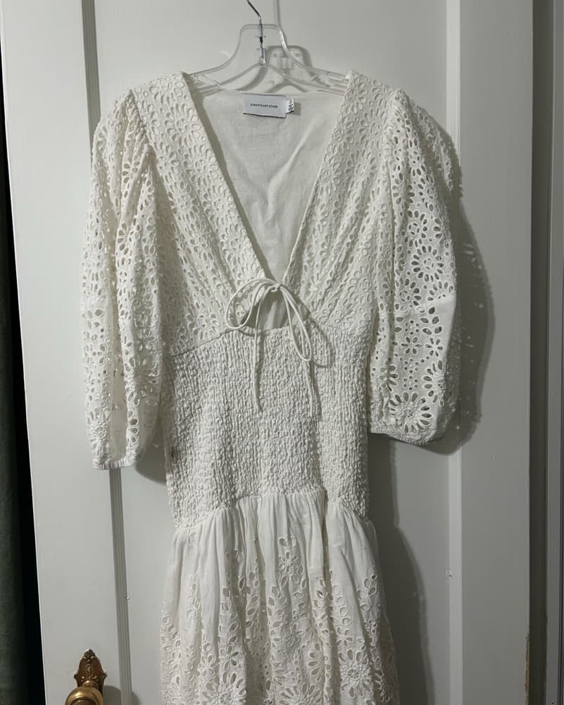 Eyelet Lace Midi Dress - Image 6