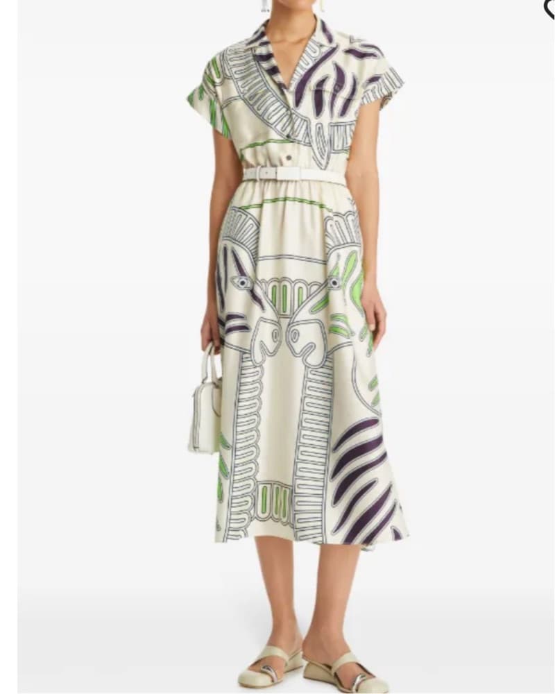 Tory Burch printed silk twill shirtdress - Image 2