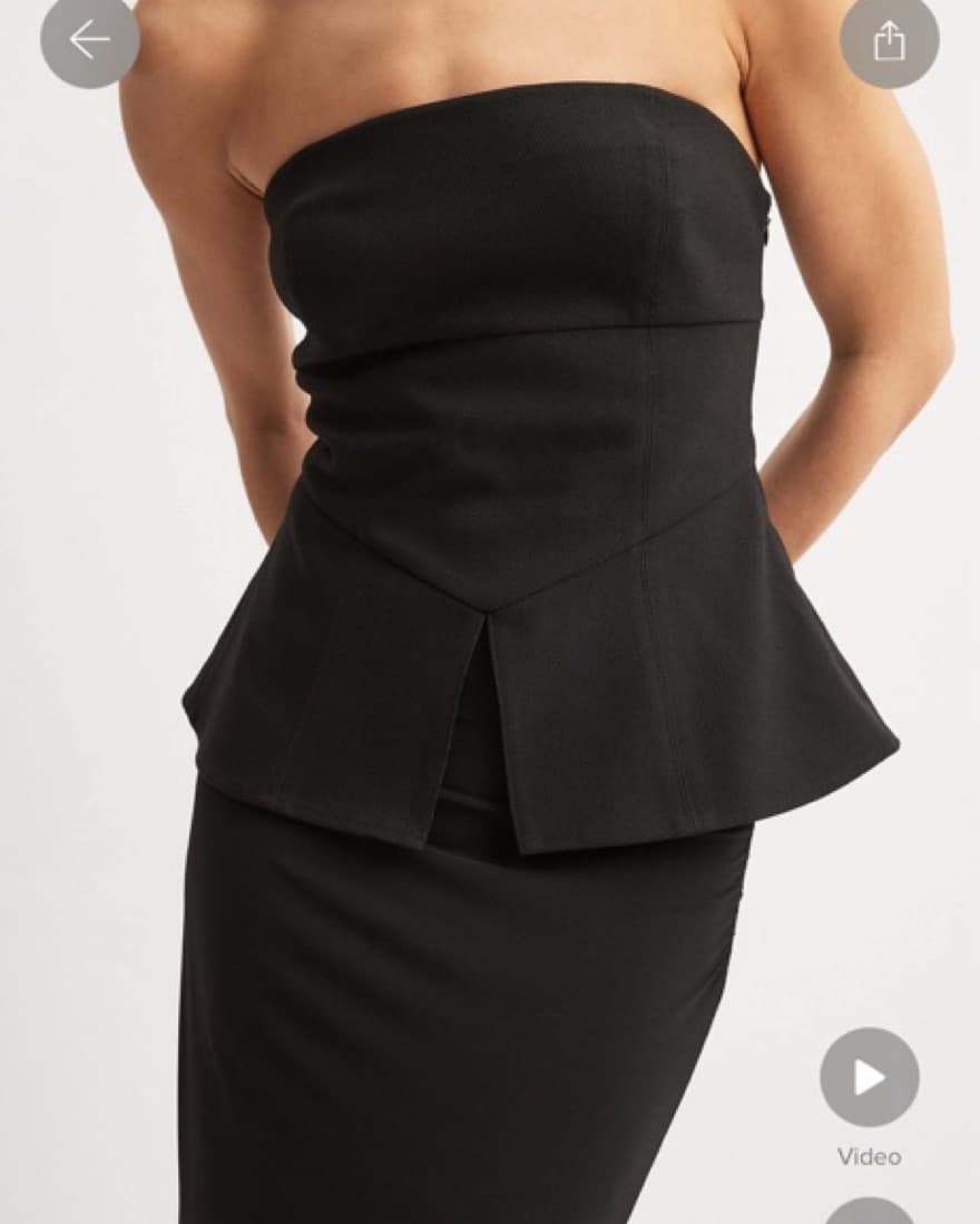 NA-KD Peplum Strapless Top  - Image 2