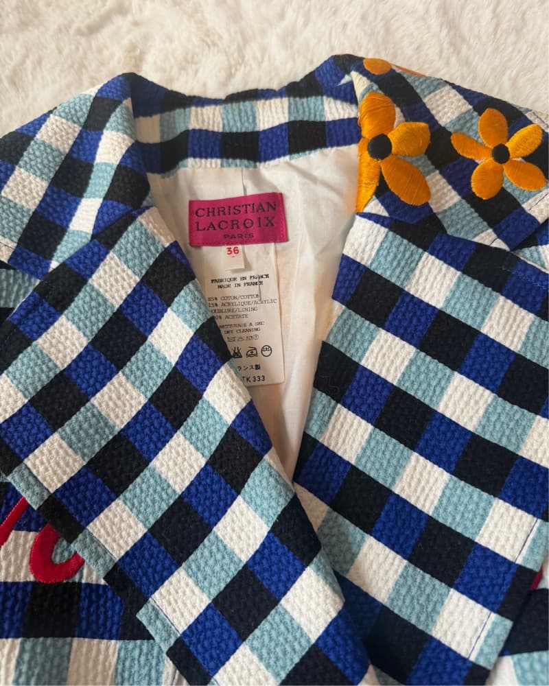 RARE Christian Lacroix Gingham Set  - Image 3