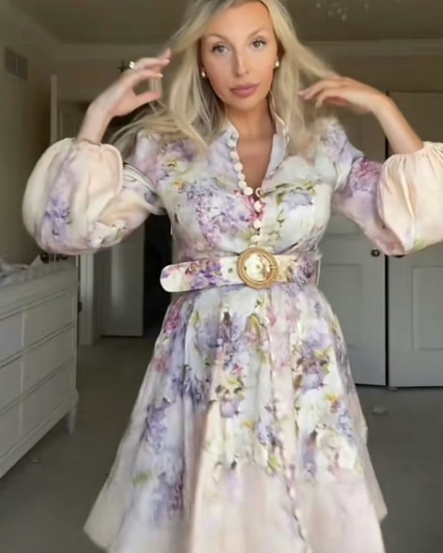 Zimmermann Lyrical Floral Buttoned Mini  - Image 3