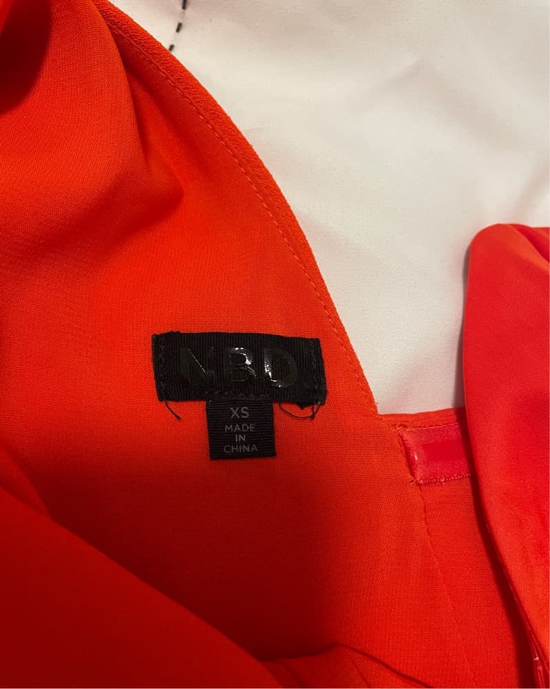 NBD Jasper Mini Dress in Red Orange - Image 5