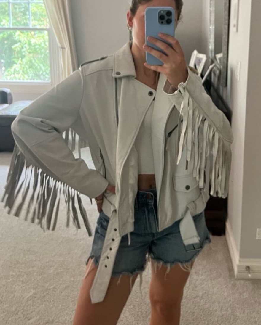 NastyGal Fringe Faux-Leather Jacket  - Image 1