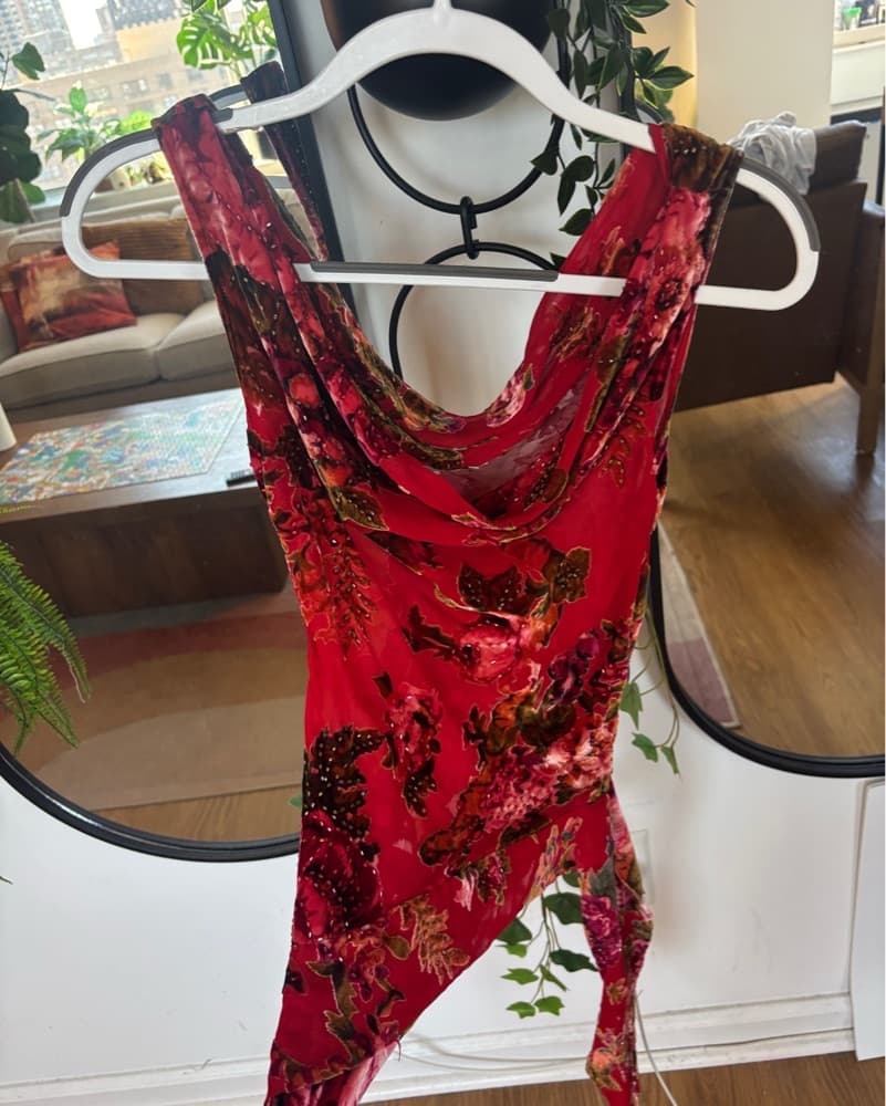 Vintage Cache Red Embellished Top - Image 5