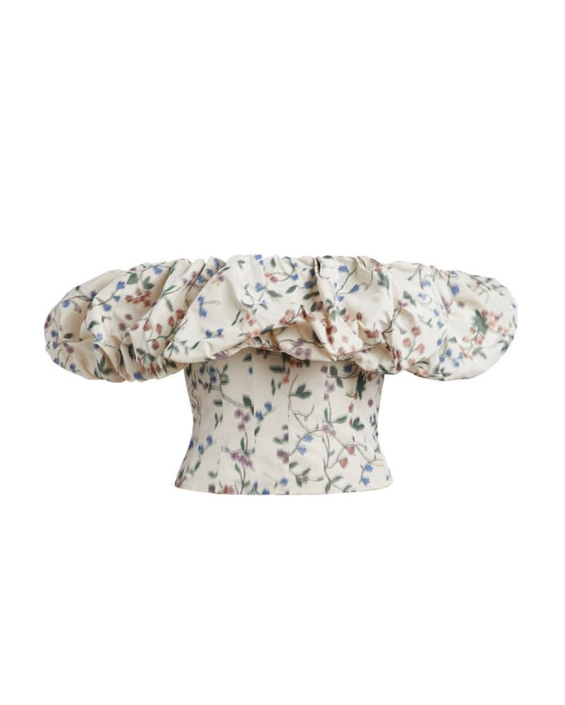 Markarian Melody Top in floral vine Ikat - Image 4