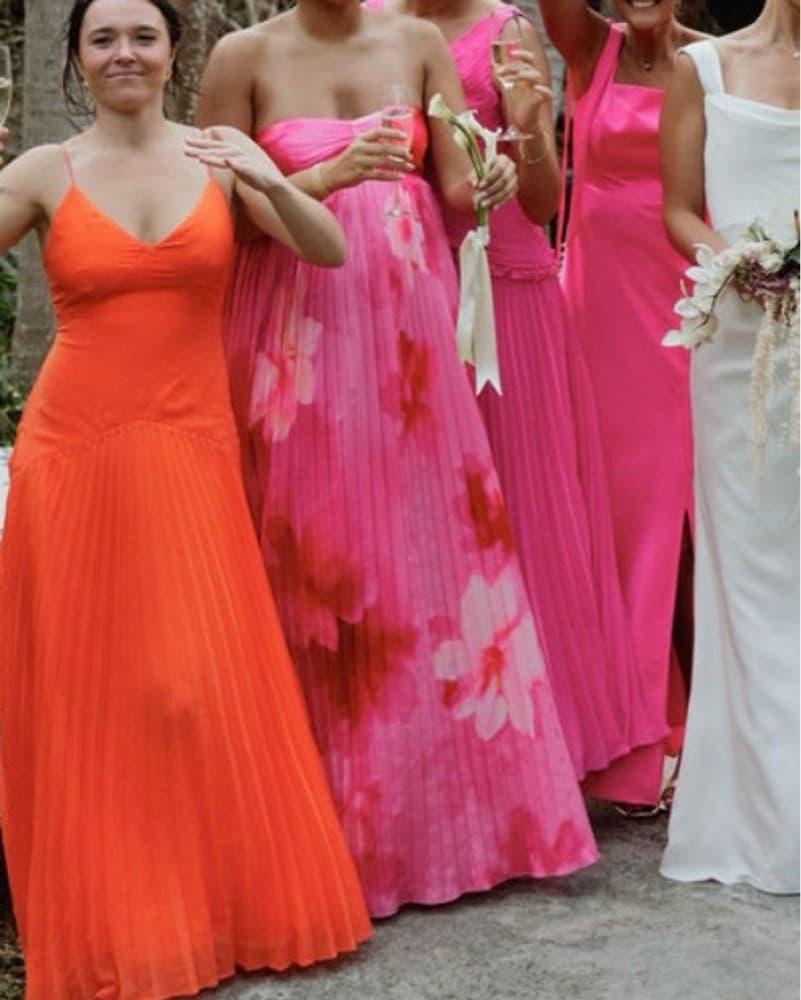 Pink Floral Formal Dress - Image 5