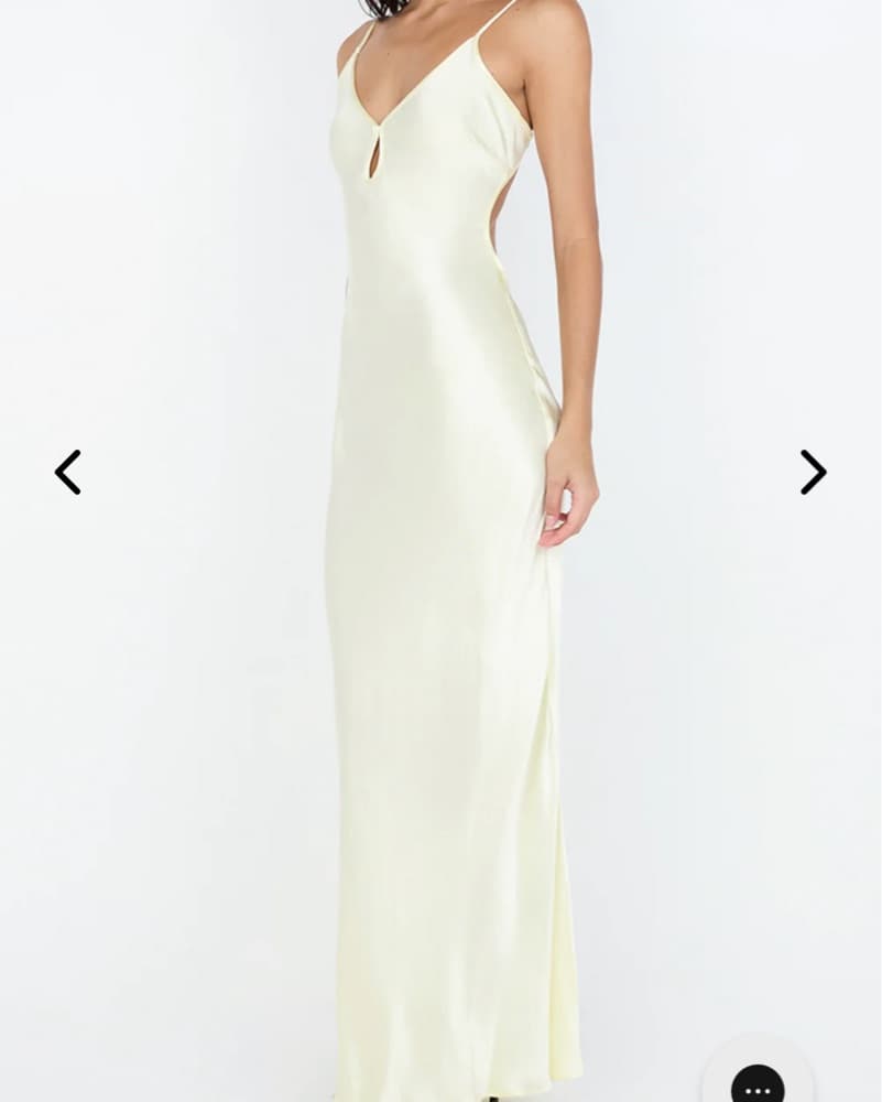 Bec+Bridge Yellow Satin Formal Dress - Image 1
