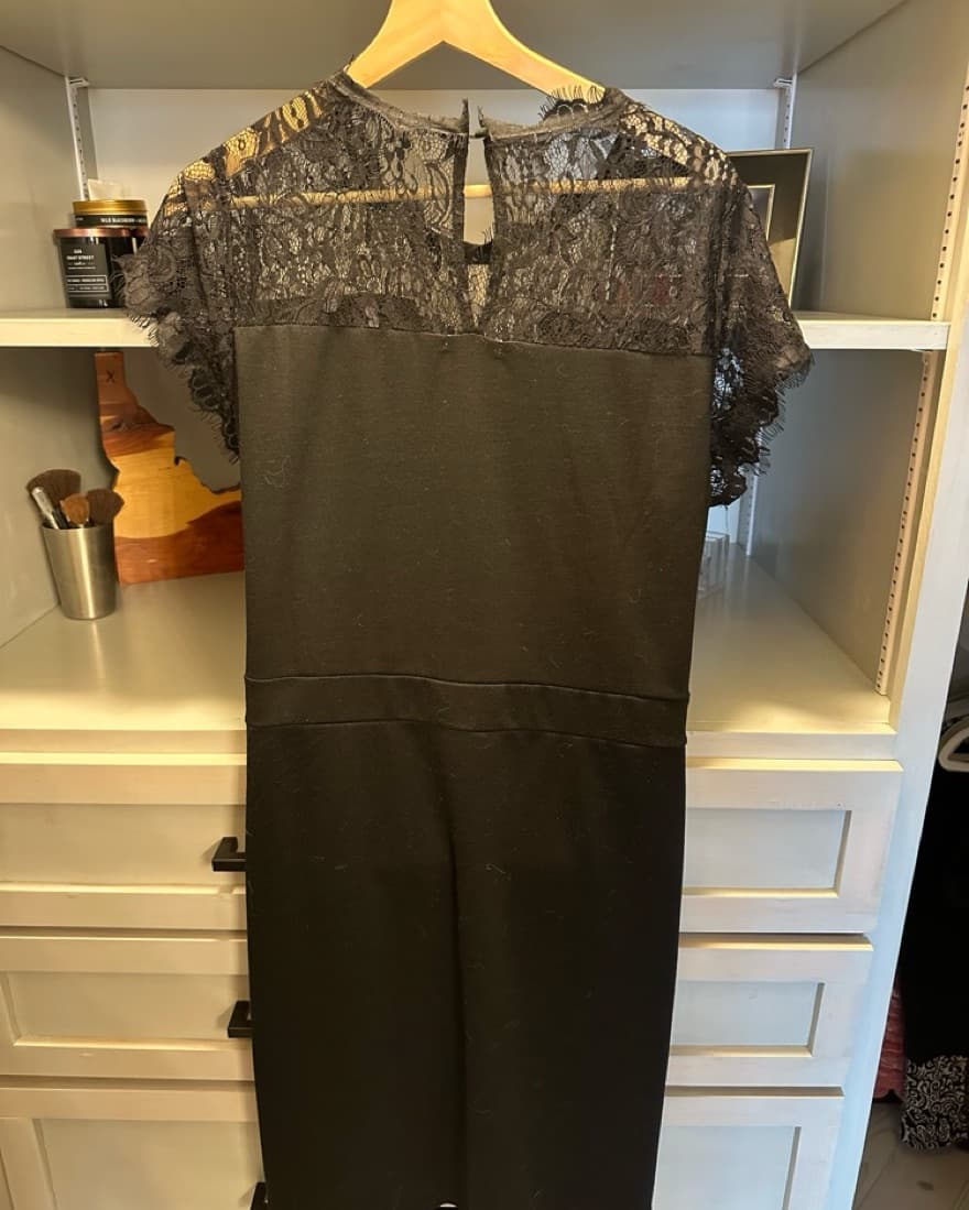Black Maurices Lace Top Dress, Size 0 - Image 2
