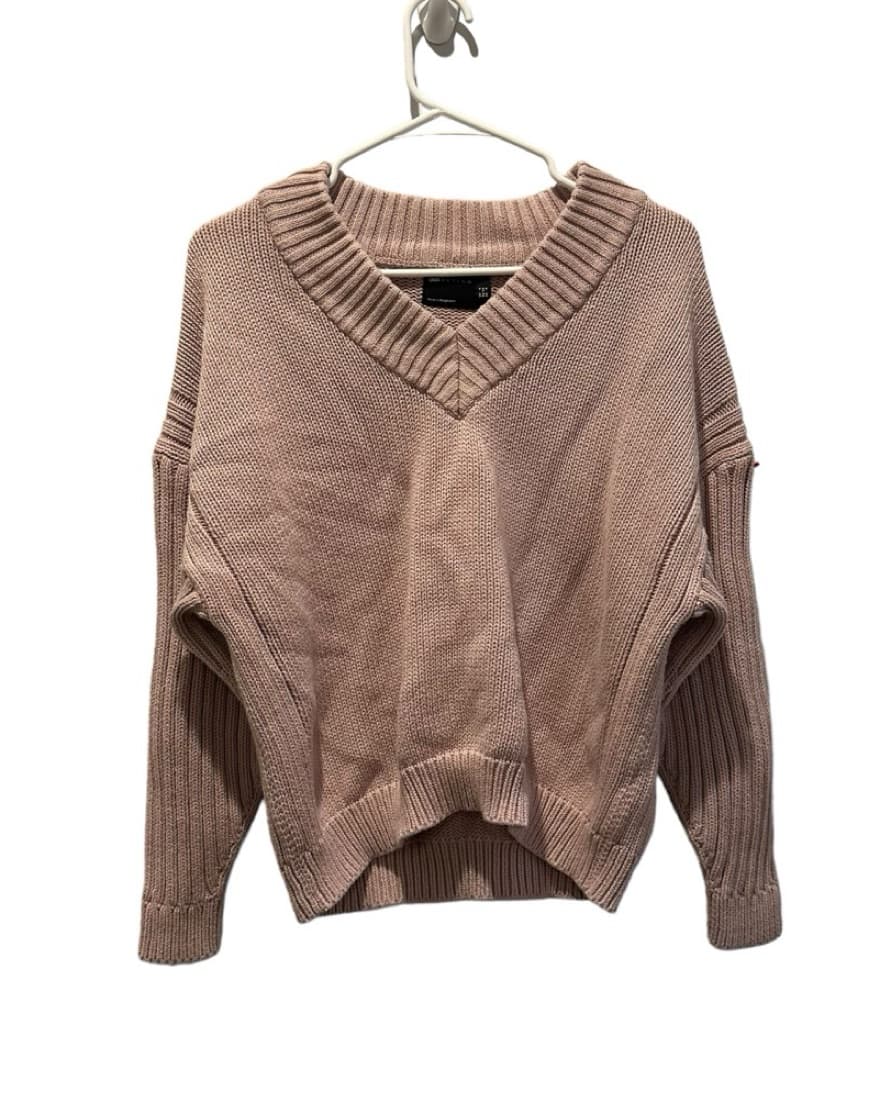 ASOS Design Pullover Pink VNeck Sweater  - Image 1