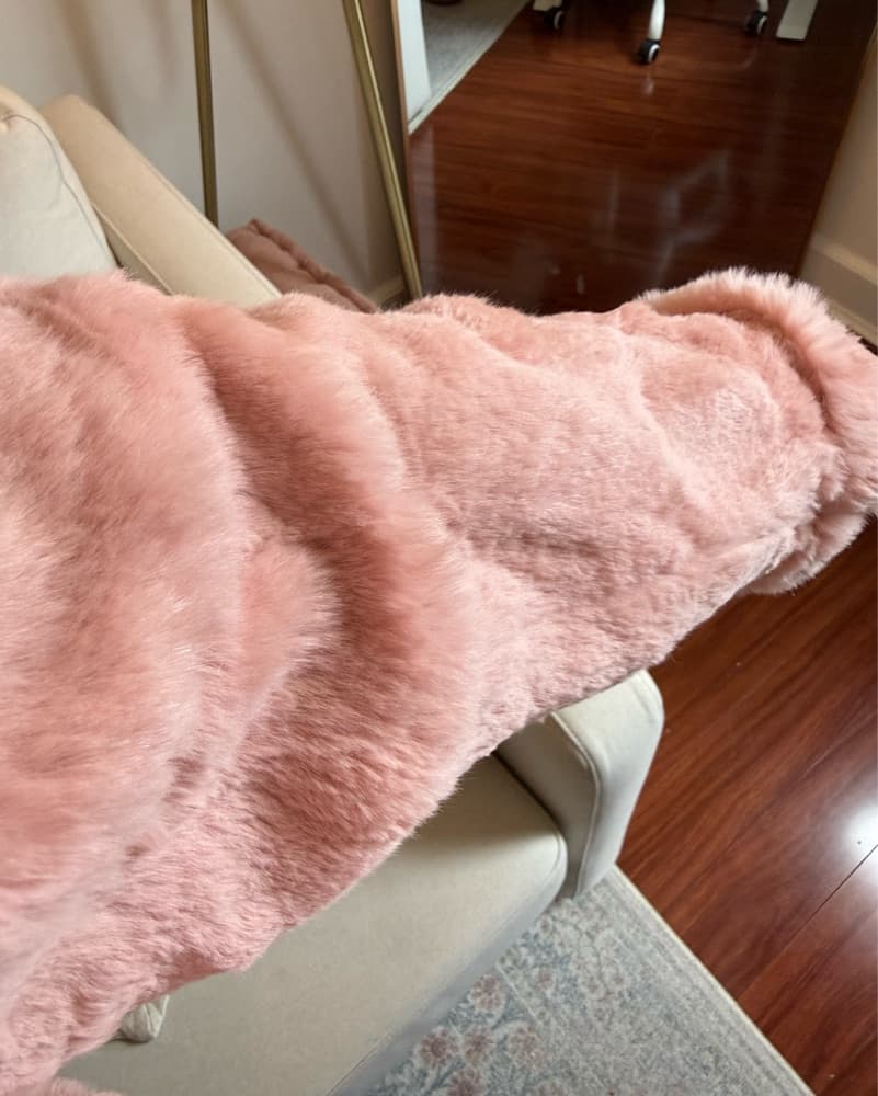 Vintage Pink Fur Coat BCBG  - Image 3