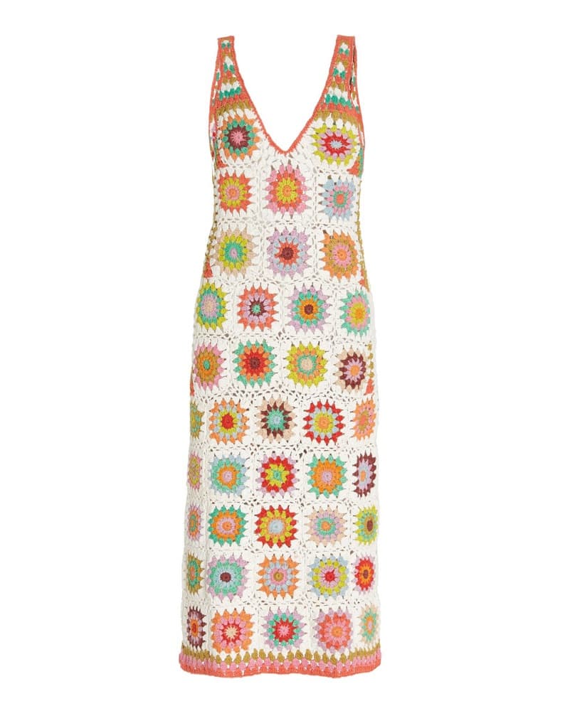 Alemais Crochet Midi Dress | Coverup, Vacation Dress, Western Dress - Image 3