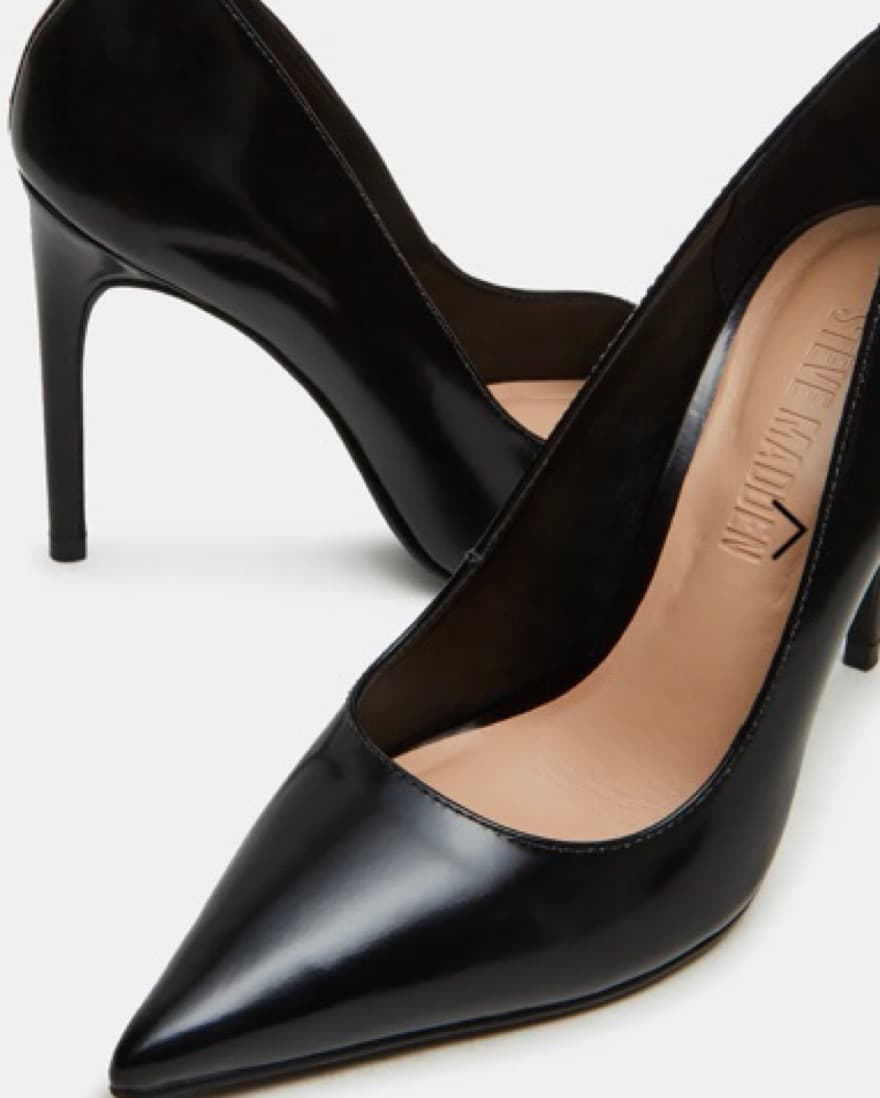Steve Madden Noir Black Leather Pumps - Image 3