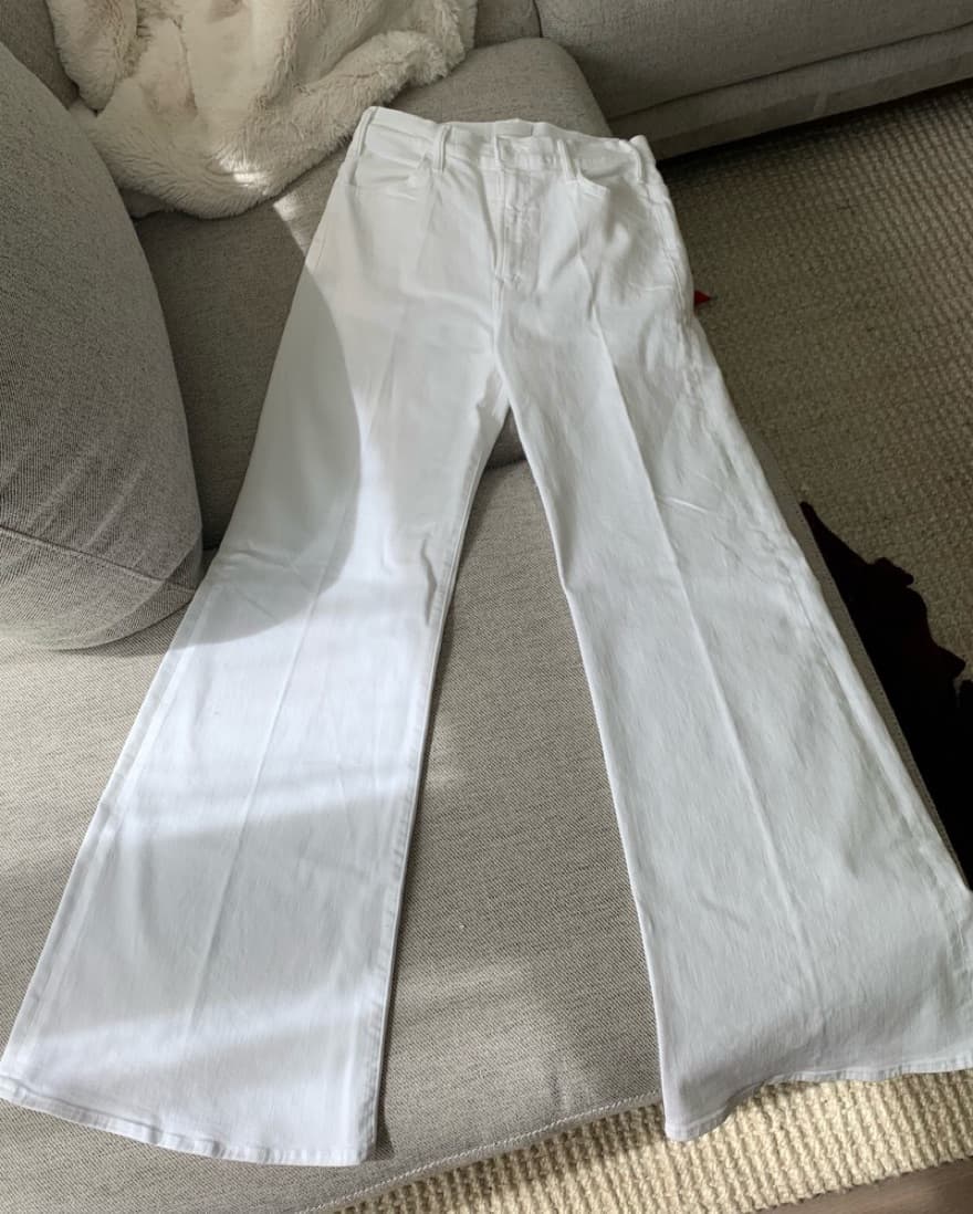 Mother Denim White Flare Jeans - Image 4