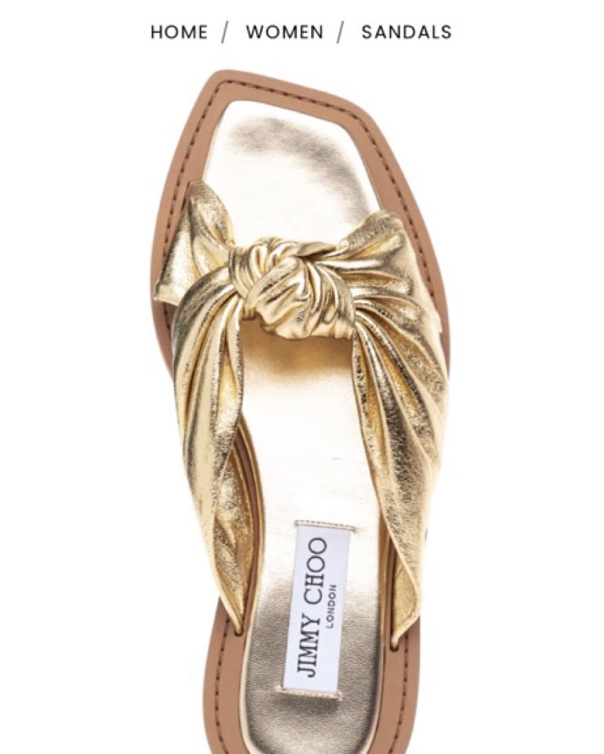 Jimmy Choo Gold Sandles  - Image 4